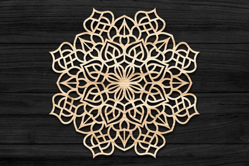 Intra απο ξύλο plywood 3mm-4mm πάχος Τρισδιάστατη Mandala Δίασταση 30x30 cm INTRAFABR-69577760