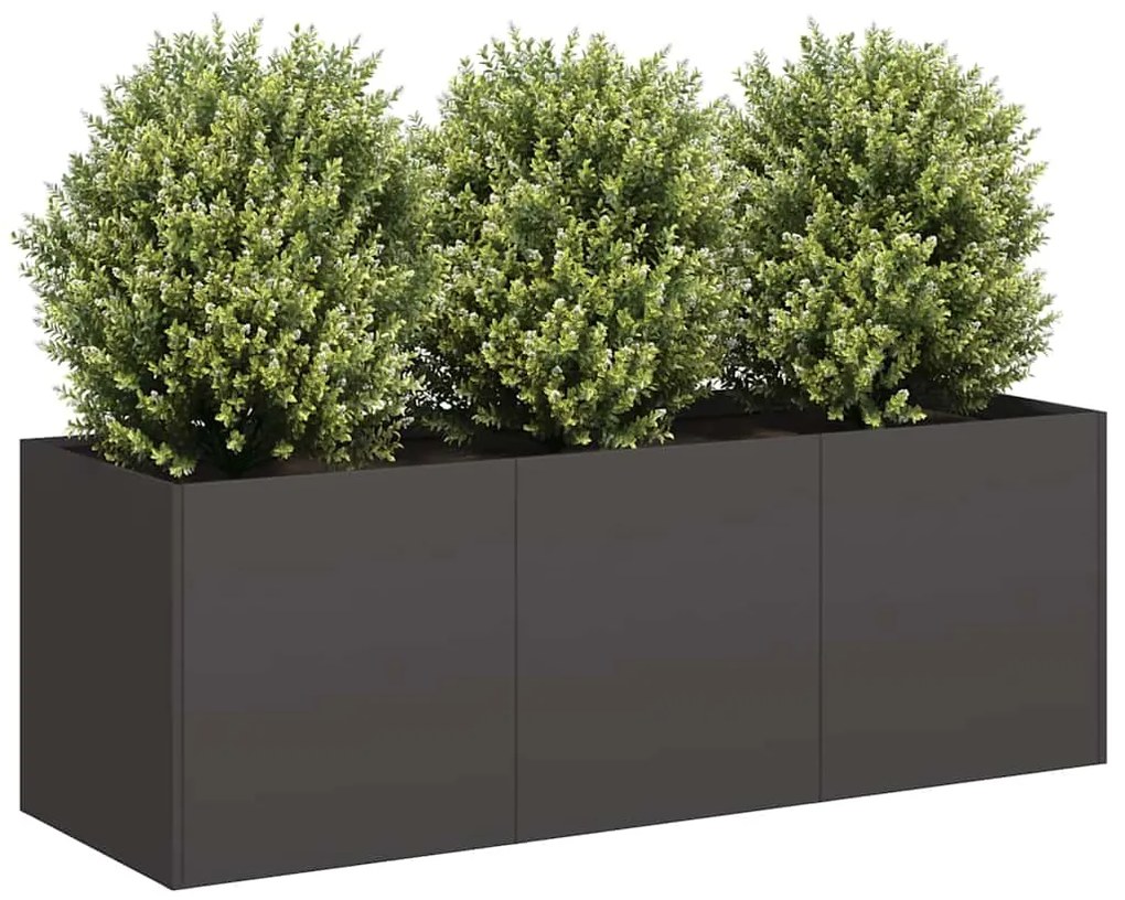 vidaXL Ζαρντινιέρα Μαύρη 120x40x40 εκ. από Χάλυβα Ψυχρής Έλασης