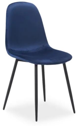 80-1768 Καρέκλα με επένδυση Fox 43x43x89 μαύρος σκελετός/μπλε βελούδο 91 DIOMMI FOXVCG, 1 Τεμάχιο