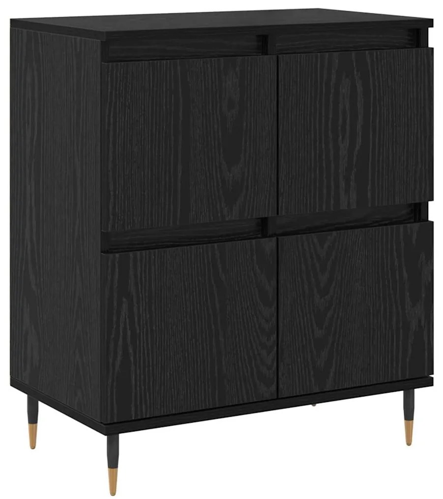 vidaXL Ντουλάπι αποθήκευσης 2 pcs Μαύρη Οξυά 60 x 35 x 70 cm