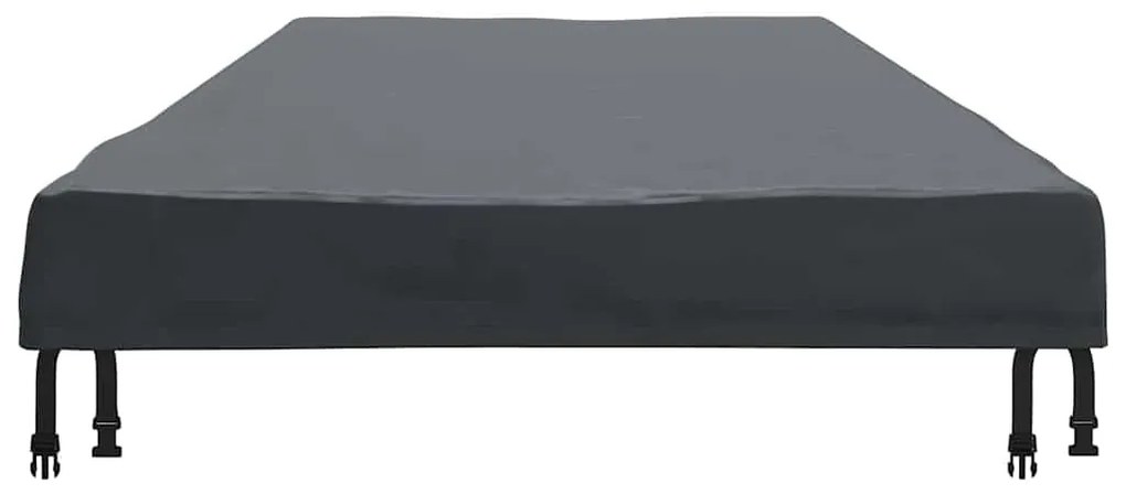 vidaXL Κάλυμμα Τραπέζι Μονόχρωμο Μαύρο 102 x 202 x 15 εκ ύφασμα