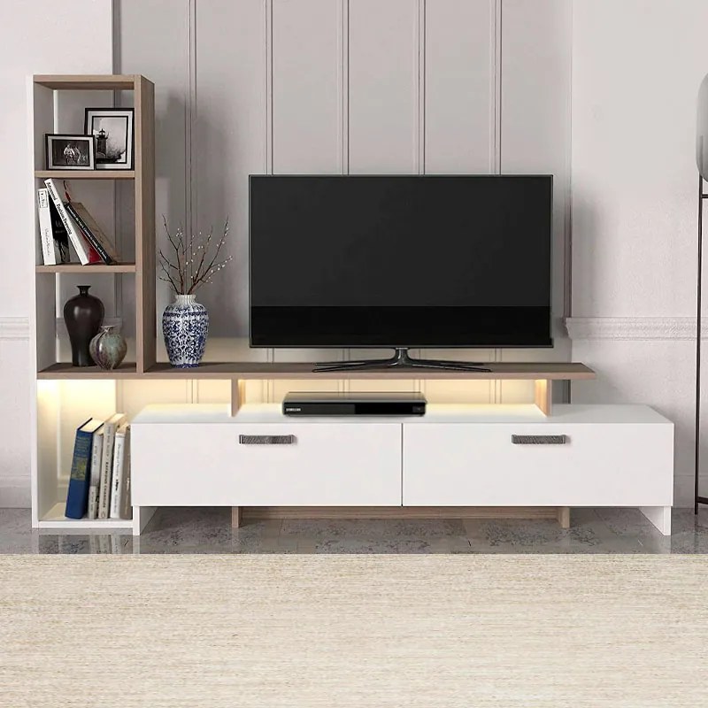 ΣΥΝΘΕΣΗ ΤΗΛΕΟΡΑΣΗΣ SIMAL MEGAPAP ΜΕ LED ΧΡΩΜΑ ΛΕΥΚΟ - CORDOBA 168,2X31,3X120ΕΚ.