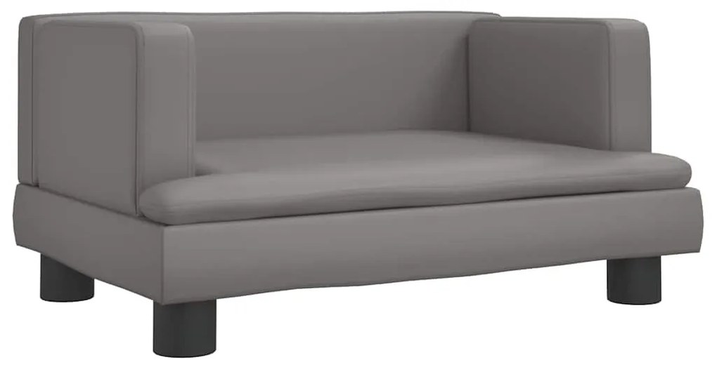vidaXL Καναπές Παιδικός Γκρι 60 x 40 x 30 εκ. από Συνθετικό Δέρμα