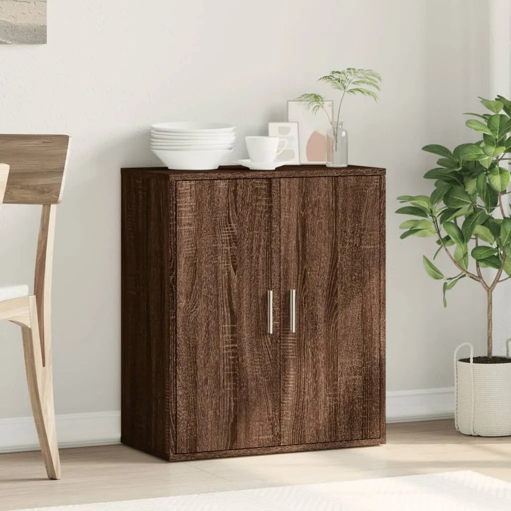 vidaXL Βοηθητικό Ντουλάπι Καφέ Δρυς 79x38x80εκ. από Επεξεργασμένο Ξύλο