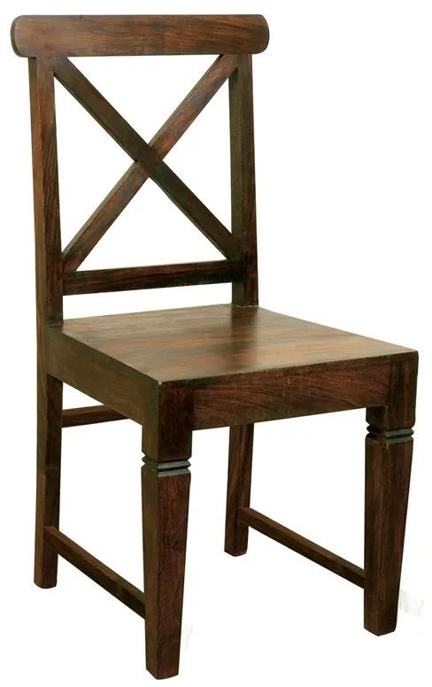 KIKA Καρέκλα Τραπεζαρίας Κουζίνας - Ξύλο Sheesham Καρυδί  46x50x94cm [-Καρυδί-] [-Ξύλο-] ΕΣ331