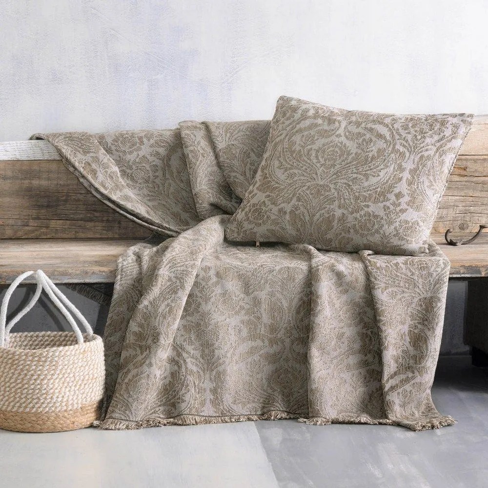 Ριχτάρι Vilano Brown Ρυθμός Τετραθέσιο 180x330cm Chenille,Cotton,Polyester