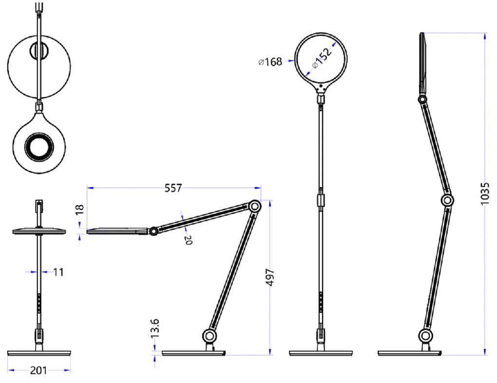 ΦΩΤΙΣΤΙΚΟ ΓΡΑΦΕΙΟΥ LED BLAIN PRO HM4452.08 ΓΚΡΙ-ΑΣΗΜΙ ΧΡΩΜΑ ABS 55,7x49,7Υεκ.