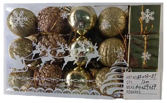 Σετ Χριστουγεννιάτικα στολίδια - 4cm - 30pcs - 023513-023513