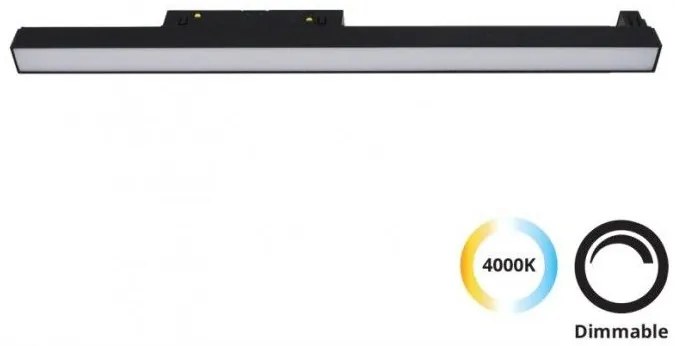 Φωτιστικό Μαγνητικής Ράγας LED 31W 4000K Μαύρο 4244312 Magnetic Viokef 4244312 Μαύρο