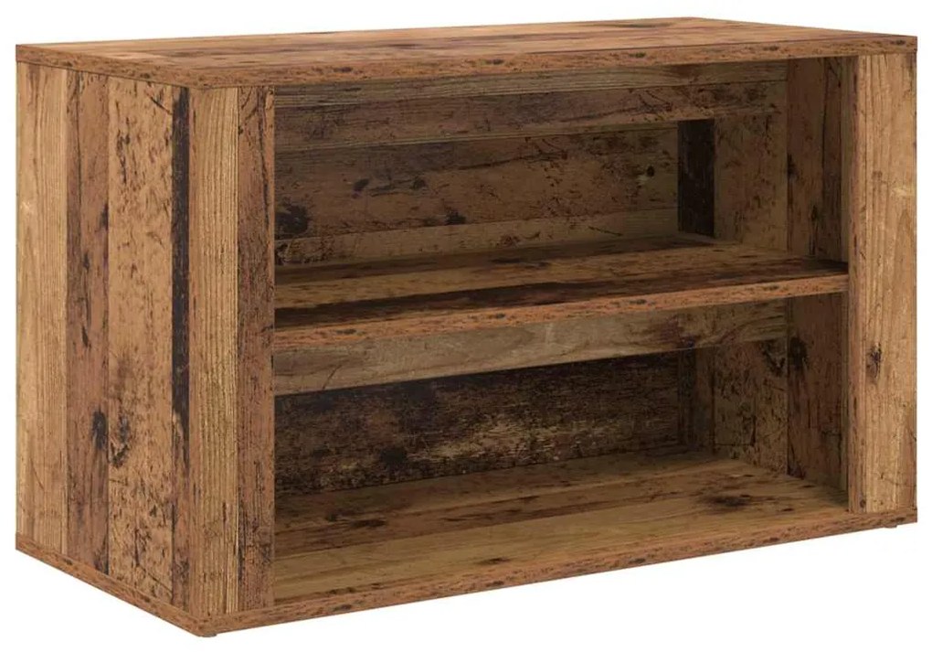 vidaXL Ράφι Παπουτσιών Παλαιό ξύλο 75 x 35 x 45 εκ. Επεξεργασμένο ξύλο