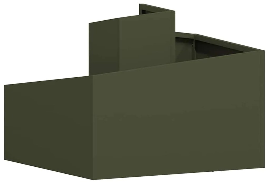 vidaXL Γλάστρα Κήπου Λαδί 60 x 60 x 50 εκ Ατσάλι