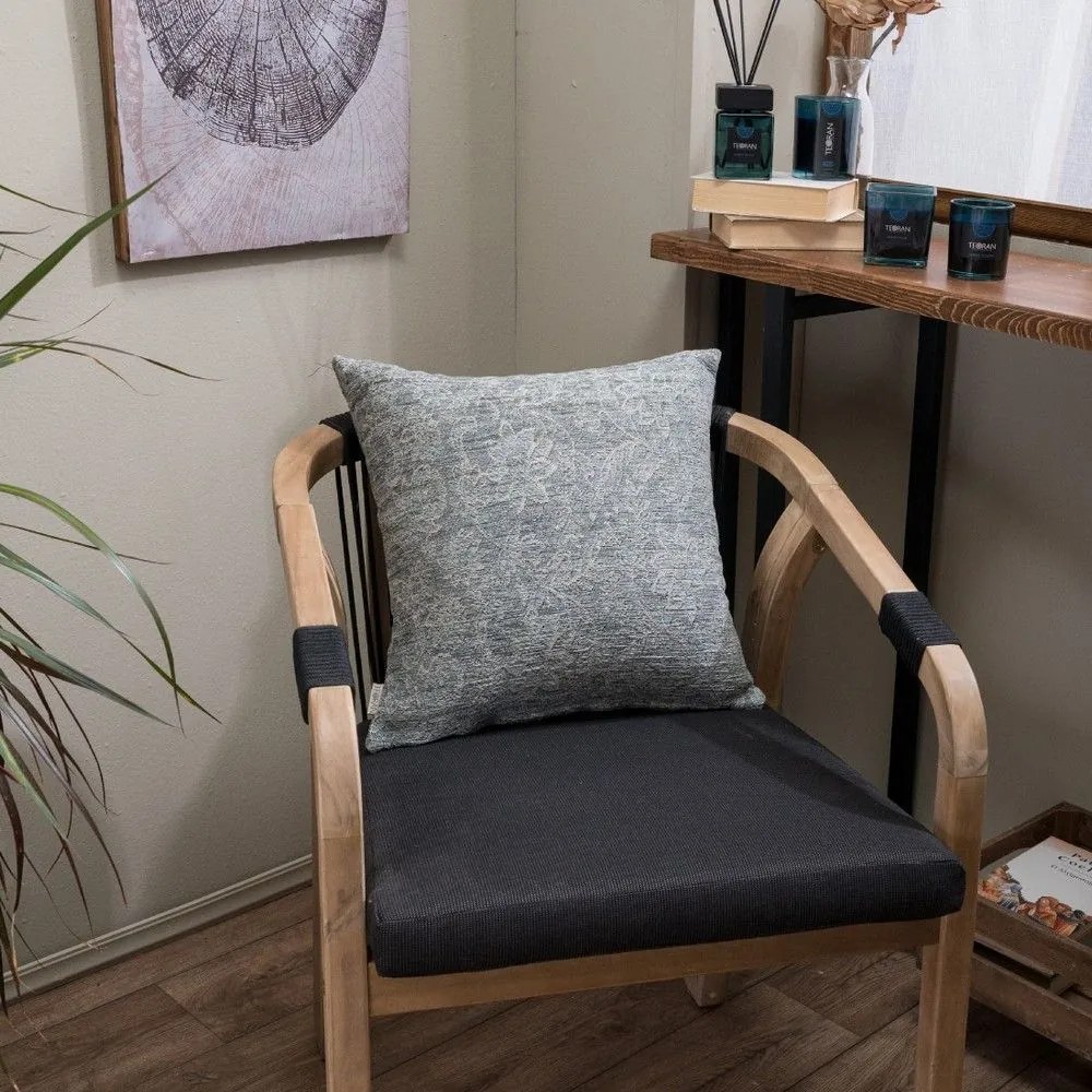 Μαξιλαροθήκη Διακοσμητική Mineapolis 04 Grey Teoran 43X43 Βαμβάκι-Ακρυλικό