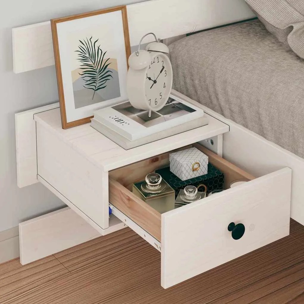 vidaXL Σκελετός Κρεβατιού Λευκό 100 x 200 cm Στερεά ξυλεία πεύκου