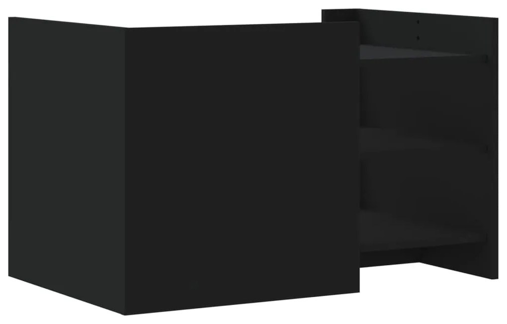vidaXL Τραπεζάκι Σαλονιού Μαύρο 80x50x50 εκ. Επεξεργασμένο Ξύλο