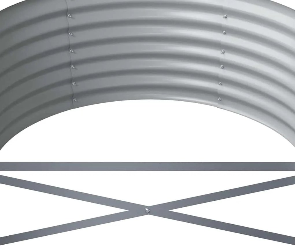 vidaXL Ζαρντινιέρα Ανθρακί 368x80x36 εκ Γαλβανισμένος χάλυβας