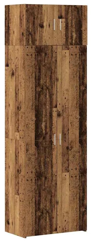 vidaXL Ντουλάπι αποθήκευσης 3 pcs Παλιό ξύλο