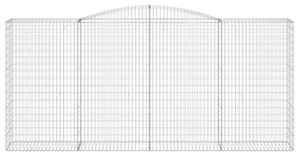 vidaXL Συρματοκιβώτια Τοξωτά 6 τεμ. 400x50x180/200 εκ. Γαλβαν. Ατσάλι