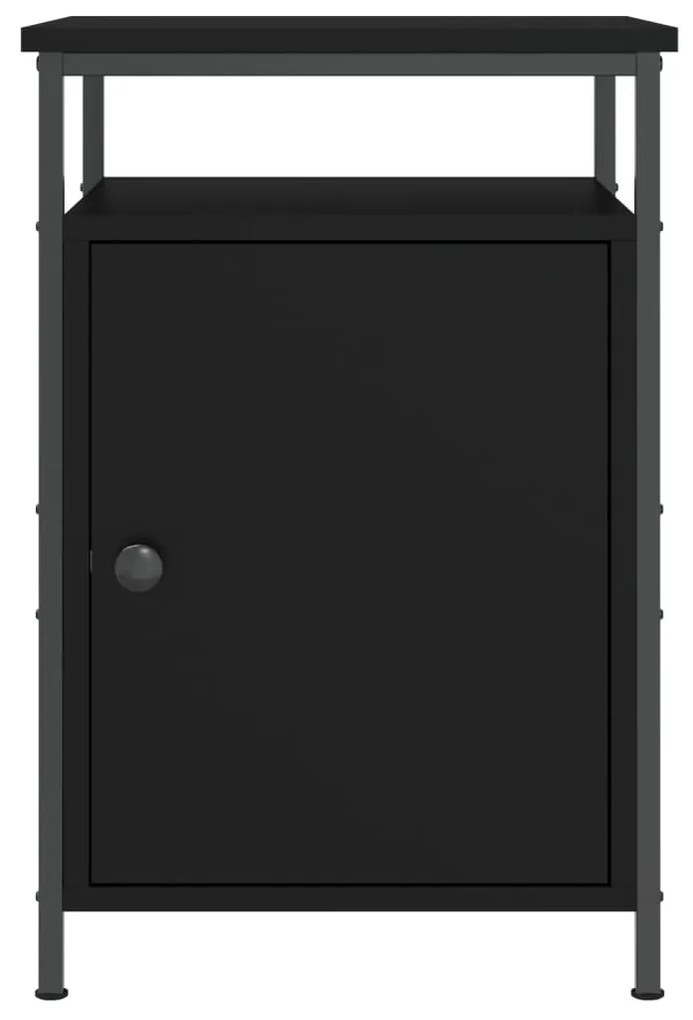 vidaXL Κομοδίνα 2 τεμ. Μαύρα 40 x 42 x 60 εκ. από Επεξεργασμένο Ξύλο