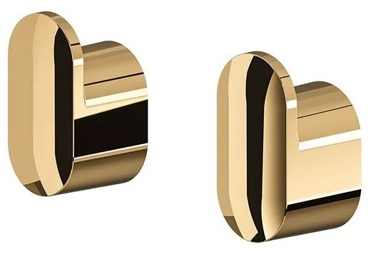 Άγκιστρα Μπάνιου Cooper 800554 (Σετ 2τμχ) Small 1,60x1,4x2,5cm Polished Gold Tiger Μέταλλο