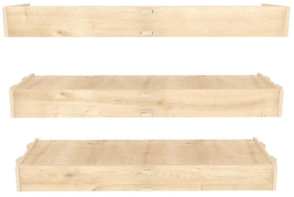 Ράφια Τοίχου Hiko (Σετ 3Τμχ) 875ZNA4643 24,2x18x6,5cm Oak