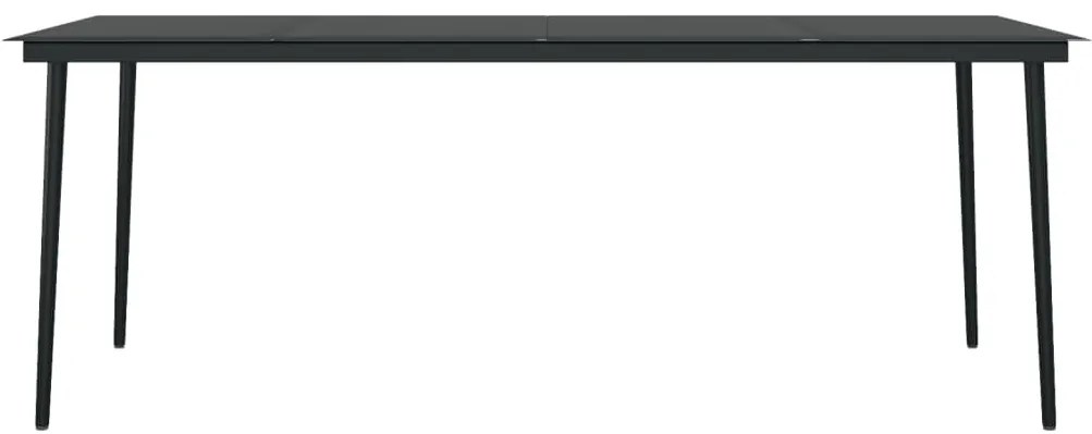 vidaXL Σετ Τραπεζαρίας Κήπου 7 Τεμαχίων Μαύρο