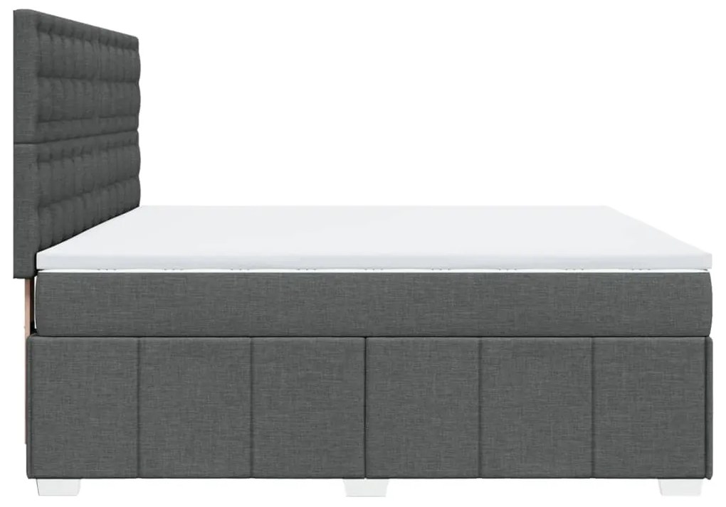 ΚΡΕΒΑΤΙ BOXSPRING ΜΕ ΣΤΡΩΜΑ ΣΚΟΥΡΟ ΓΚΡΙ 180X200 ΕΚ ΥΦΑΣΜΑΤΙΝ 3291762