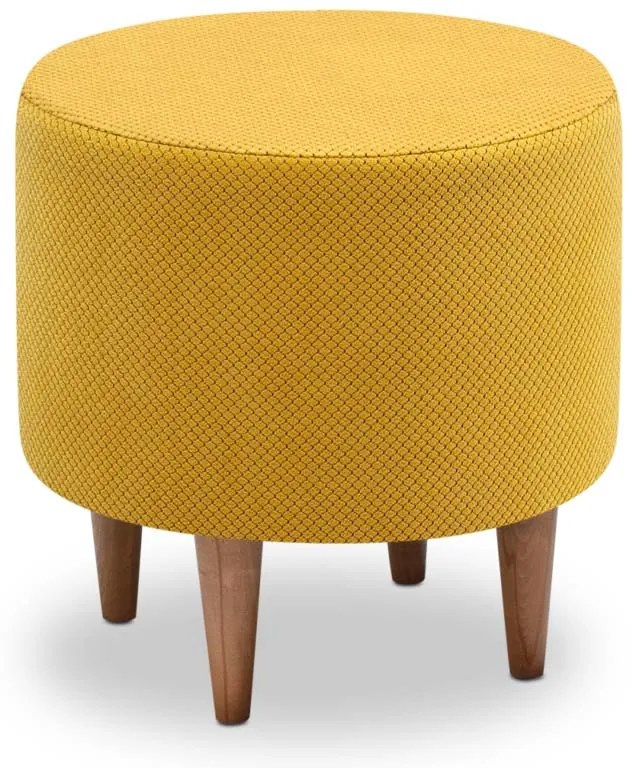 Σκαμπώ Fidik Megapap υφασμάτινο χρώμα μουσταρδί 40x40x40εκ.-GP043-0066,1