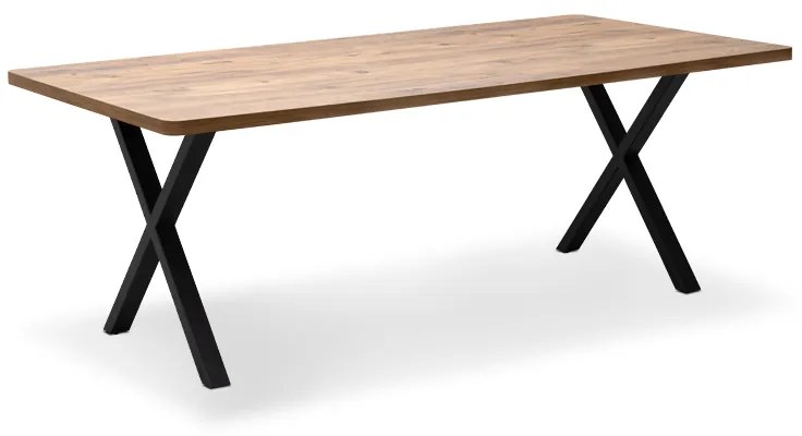 Τραπέζι Jeremy Megapap Mdf - μεταλλικό χρώμα ακακίας 200x100x75εκ.-GP038-0008,1