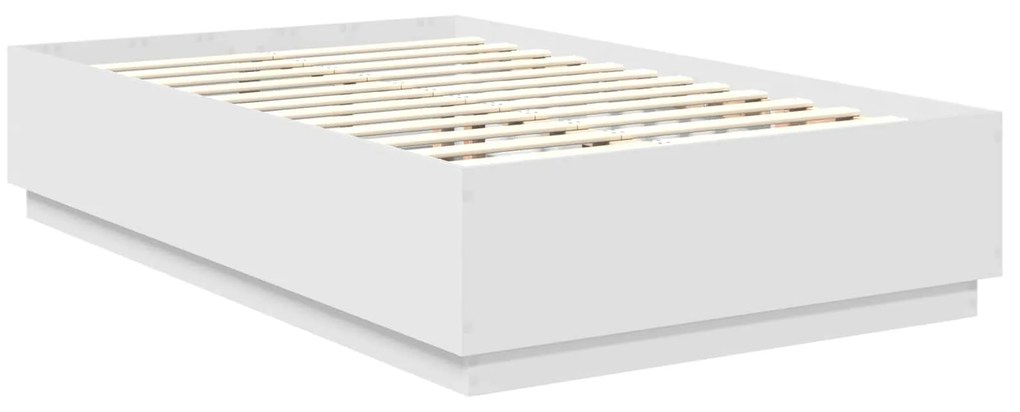 vidaXL Σκελετός Κρεβατιού Λευκό 135 x 190 cm Επεξεργασμένο ξύλο