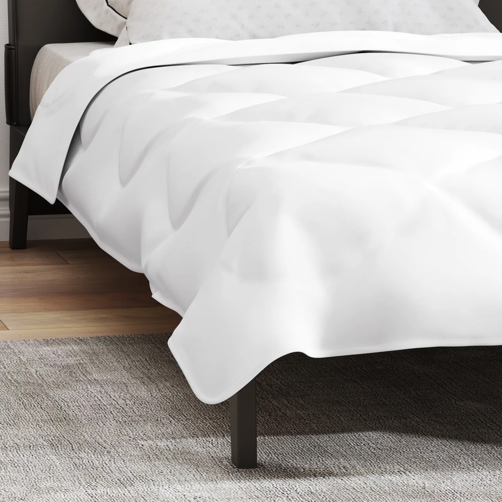 vidaXL Κουβέρτες & Παπλώματα Λευκό 140 x 220 cm Μικροΐνες