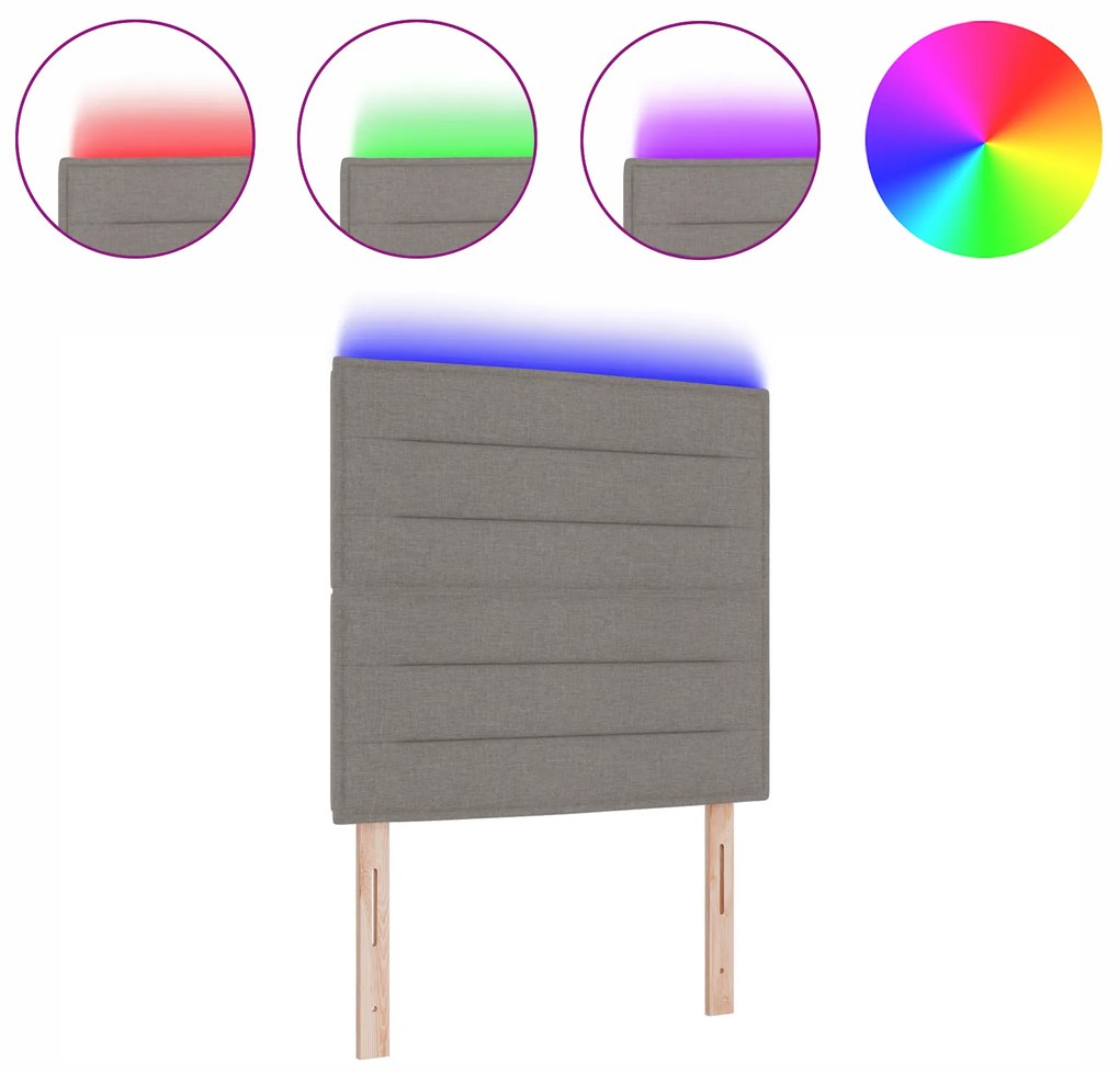 vidaXL LED Κεφαλοκάρδιο Σχέδιο Γραμμών Ταμπά 90 εκ Υφάσμα