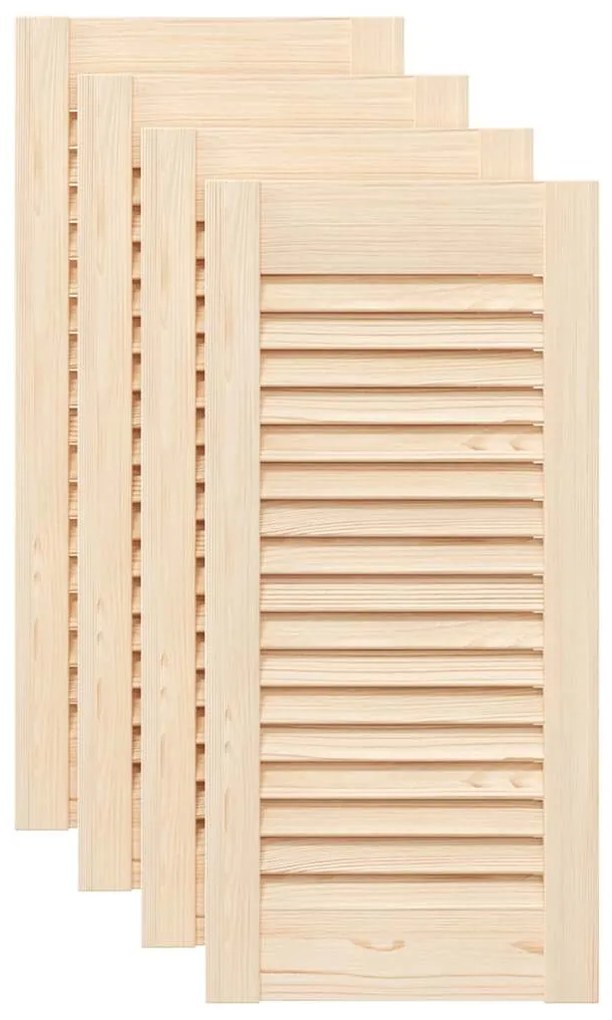 vidaXL Πορτάκια με Περσίδες 4 Τεμ. 61,5x29,5 εκ. από Μασίφ Ξύλο Πεύκου