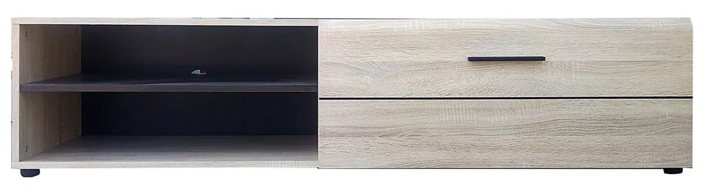 Έπιπλο TV Solo 163x41x38cm Sonoma με Wenge και MDF Καμπυλωτό τελείωμα στις πόρτες - TO-SOLOTV1D - TO-SOLOTV1D