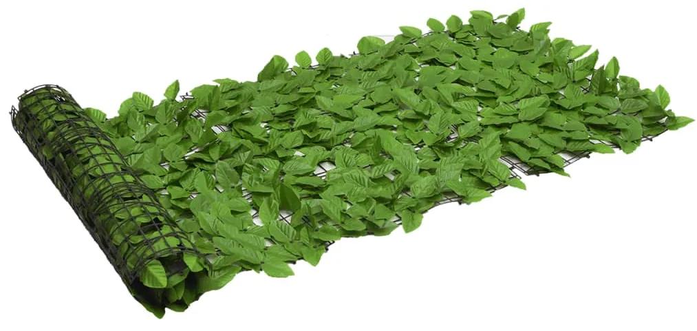 Διαχωριστικό Βεράντας με Φύλλα Πράσινο 600 x 75 εκ.