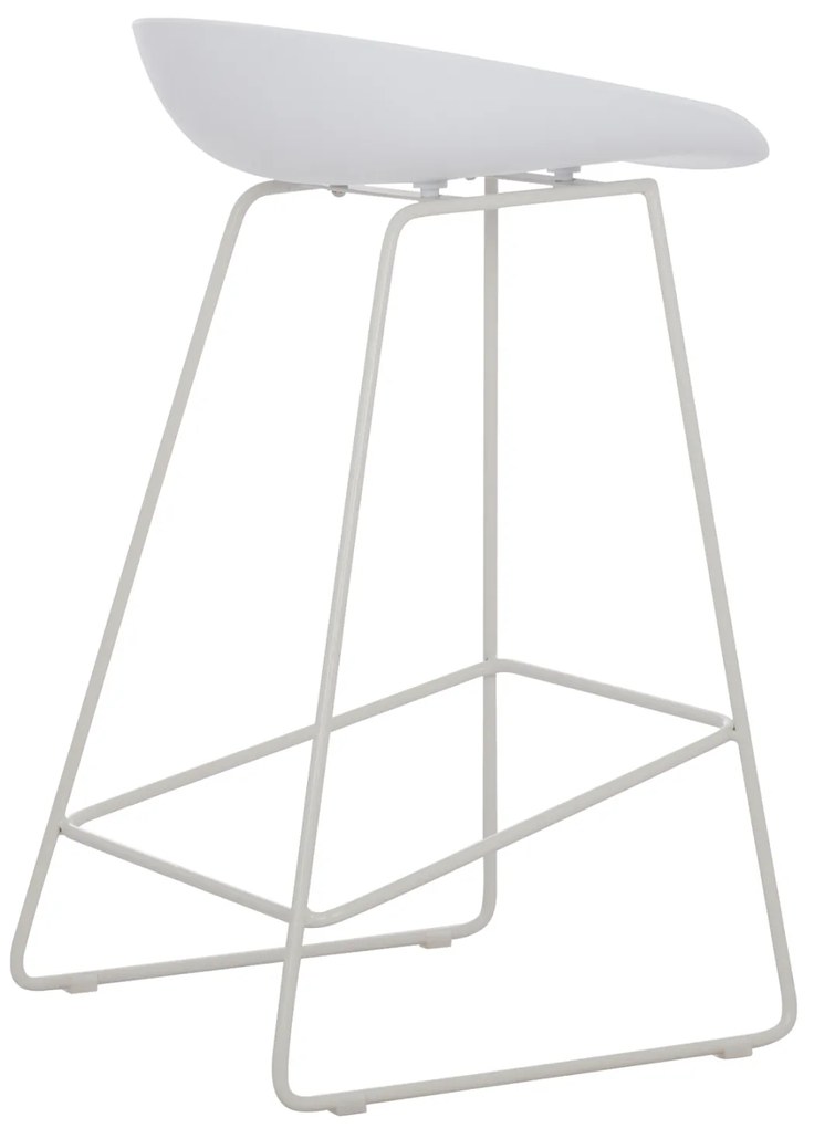 ΣΚΑΜΠΟ ΜΠΑΡ NAILA HM9299.01 ΛΕΥΚΟ ΜΕΣΑΙΟΥ ΥΨΟΥΣ 44x44x74Yεκ.