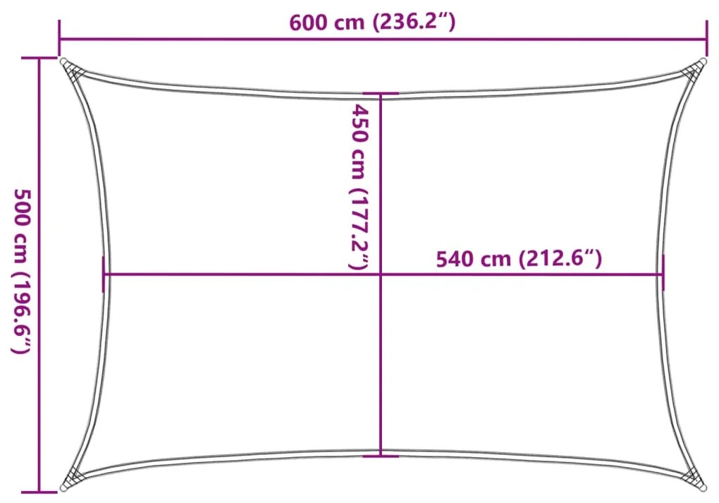 Πανί Σκίασης Τερακότα 5x6 μ. από HDPE 160 γρ./μ² - Καφέ