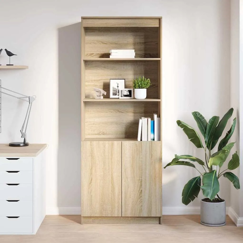 Ντουλάπι Sonoma Δρυς 70x35x180 εκ. από Επεξεργασμένο Ξύλο - Καφέ