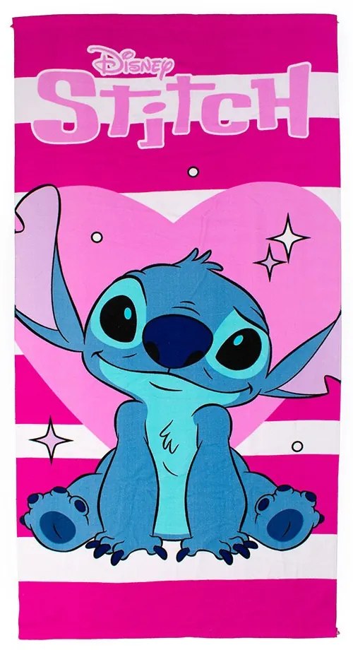 Πετσέτα Θαλάσσης Παιδική Lilo & Stitch 87 Quick Dry Fuchsia DimCol Θαλάσσης 70x140cm Microfiber