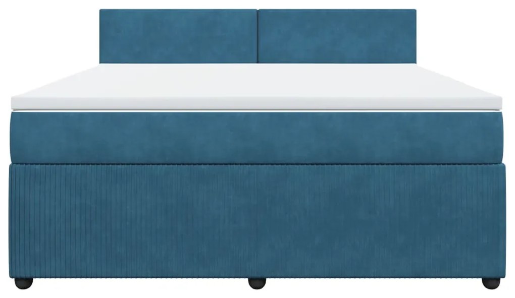 ΚΡΕΒΑΤΙ BOXSPRING ΜΕ ΣΤΡΩΜΑ ΜΠΛΕ 180X200 ΕΚ. ΒΕΛΟΥΔΙΝΟ 3290104