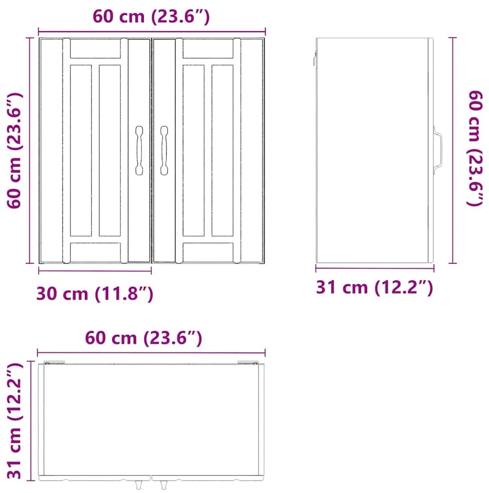 ΝΤΟΥΛΑΠΙ ΤΟΙΧΟΥ ΚΟΥΖΙΝΑΣ "LUCCA" SONOMA OAK ENGINEERED WOOD 853820