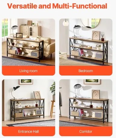 VEVOR Narrow Console Sofa Table Couch Table 55.1 in for Entryway &amp; Living Room