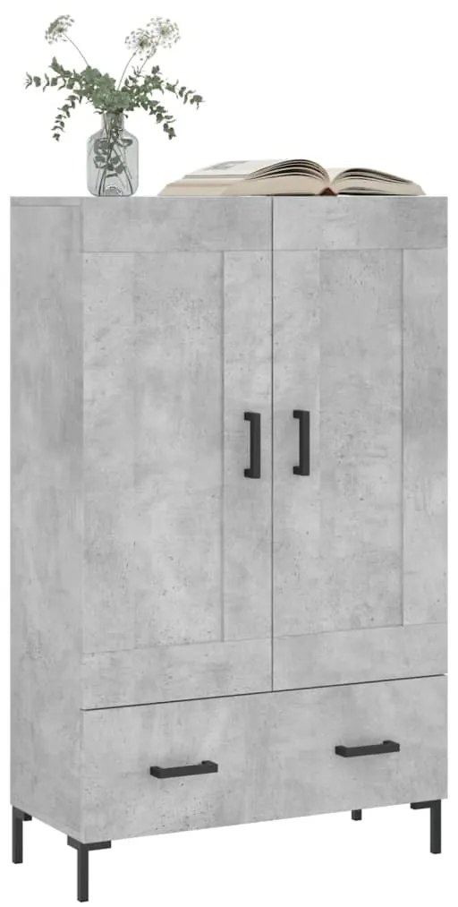 vidaXL Ντουλάπα Γκρι Σκυροδέματος 69,5 x 31 x 115 εκ. Επεξεργ. Ξύλο