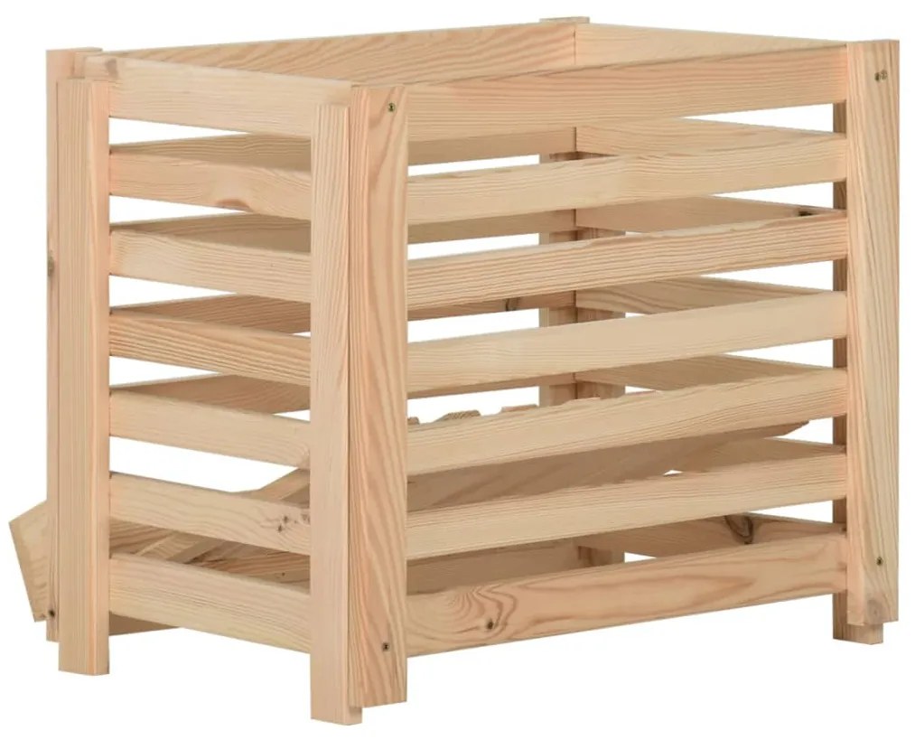vidaXL Κουτί Αποθήκευσης Λαχανικών 60x40x50 εκ. από Μασίφ Ξύλο Πεύκου