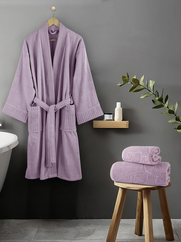 Σετ Πετσέτες (30x50 + 50x90 + 70x140) - Serenity Lilac 5206482161344