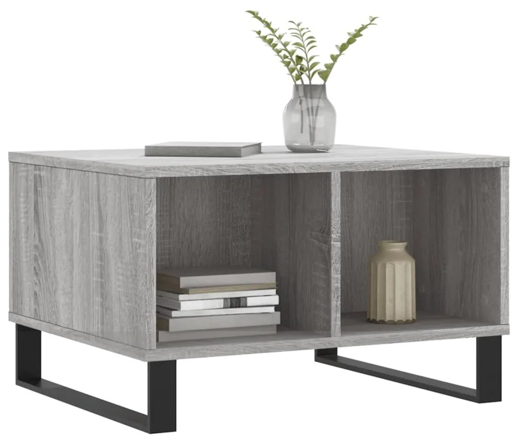 vidaXL Τραπεζάκι Σαλονιού Γκρι Sonoma 60x50x36,5εκ. Επεξεργασμένο Ξύλο
