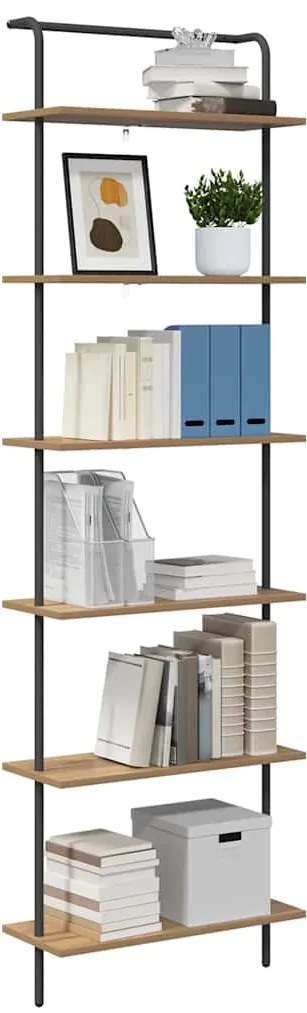 vidaXL Ράφι Βιβλίων artisan δρυς 60 x 24 x 203 εκ Επεξεργασμένο ξύλο