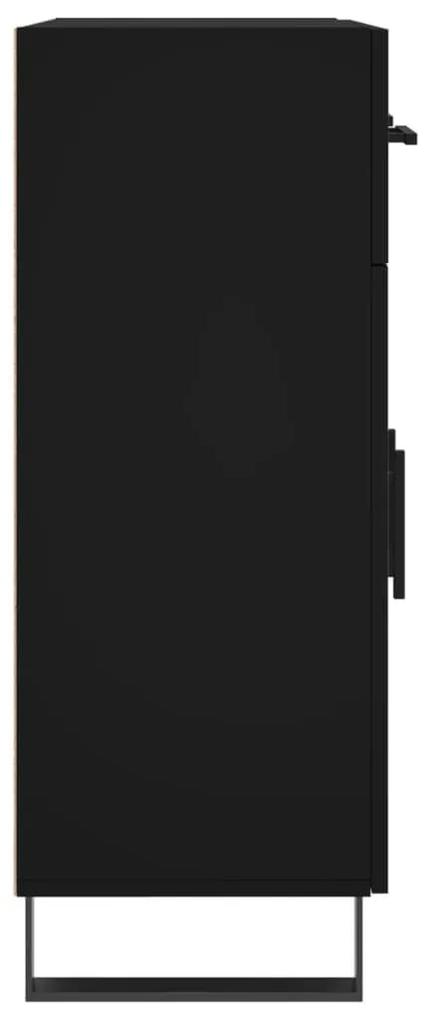 Συρταριέρα Μαύρη 69,5 x 34 x 90 εκ. από Επεξεργασμένο Ξύλο - Μαύρο
