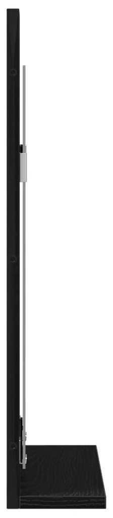 vidaXL Καθρέφτης μπάνιου  Μαύρο Δρυς 50x12x60 εκ. Επεξεργασμένο ξύλο