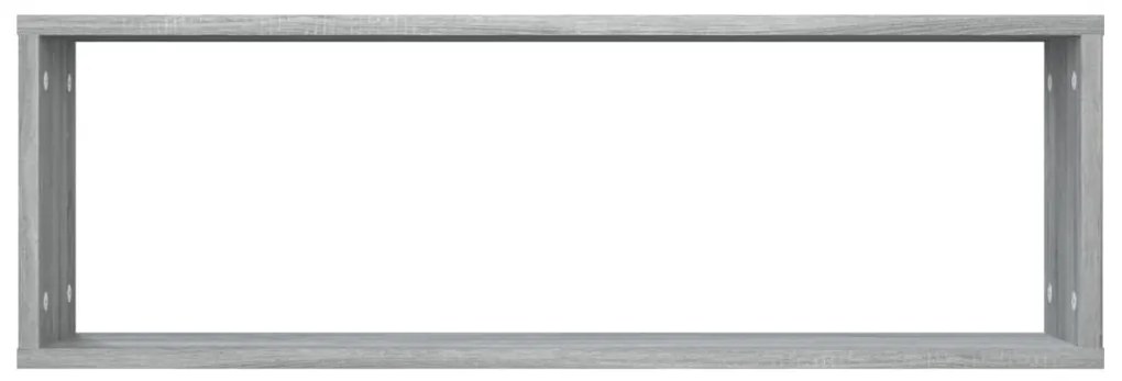 vidaXL Ραφιέρες Τοίχου Κύβος 4 τεμ Γκρι Sonoma 80x15x26,5 εκ. Επ. Ξύλο