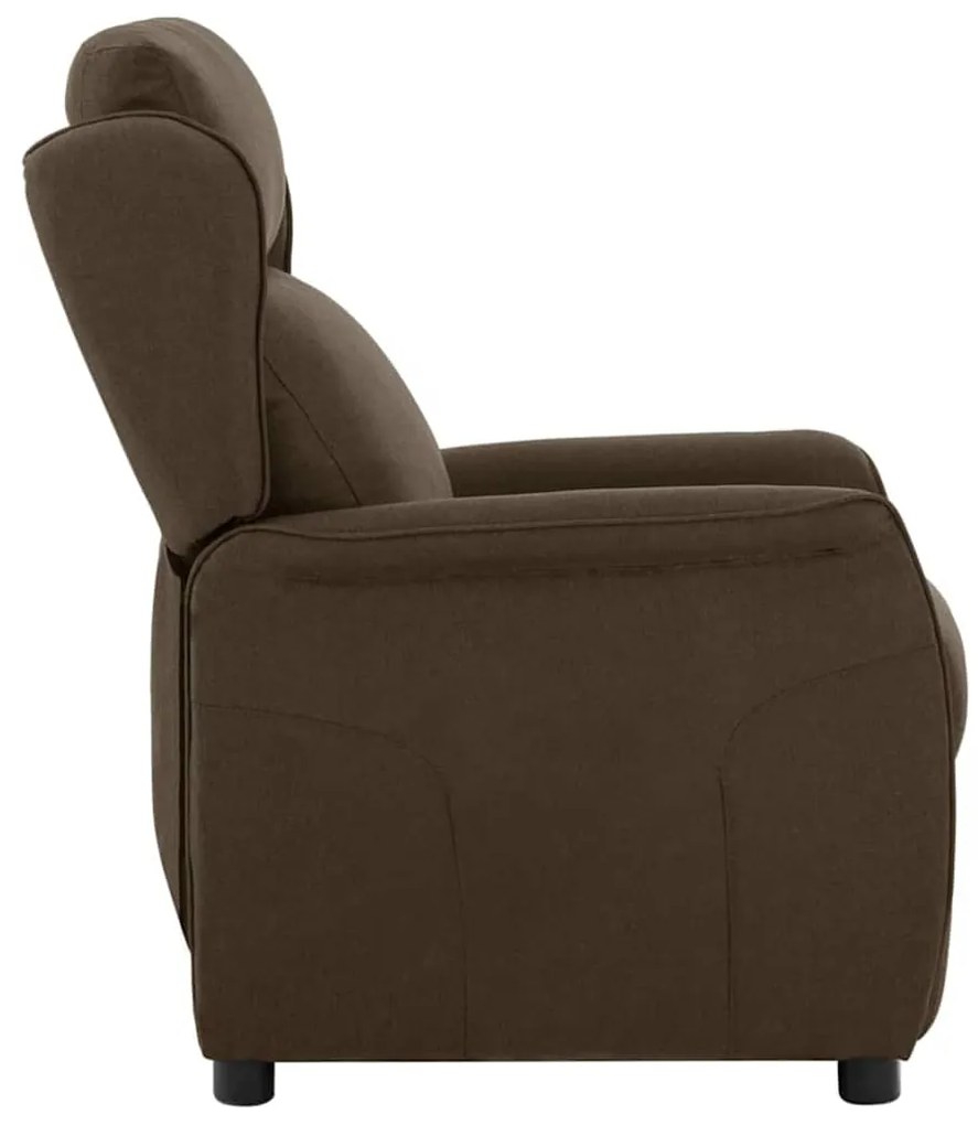 vidaXL Ανακλινόμενη πολυθρόνα Καφέ 67.5 x 93.5 x 101.5 εκ ύφασμα